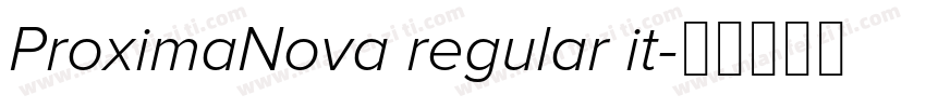 ProximaNova regular it字体转换